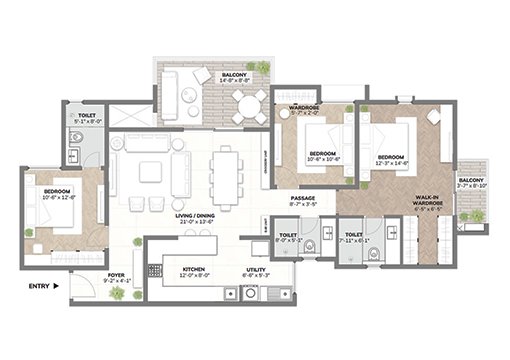 4bhk floor plan